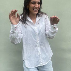 0039 Italy "Lucienne" Blouse in white linen